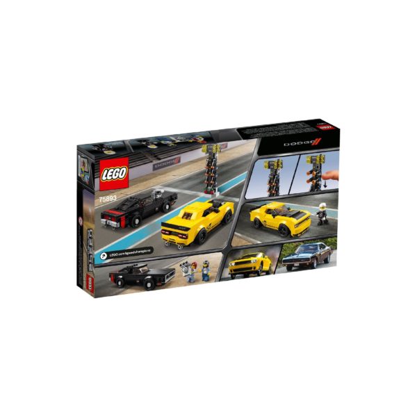 Das LEGO Set 2018 Dodge Challenger SRT Demon und 1970 Dodge Charger R/T-2