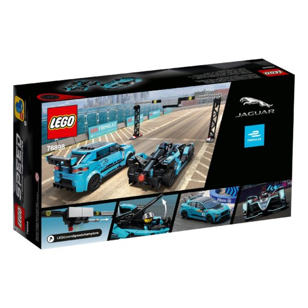 Das LEGO Set Formula E Panasonic Jaguar Racing GEN2 car & Jaguar I-PACE eTROPHY-2